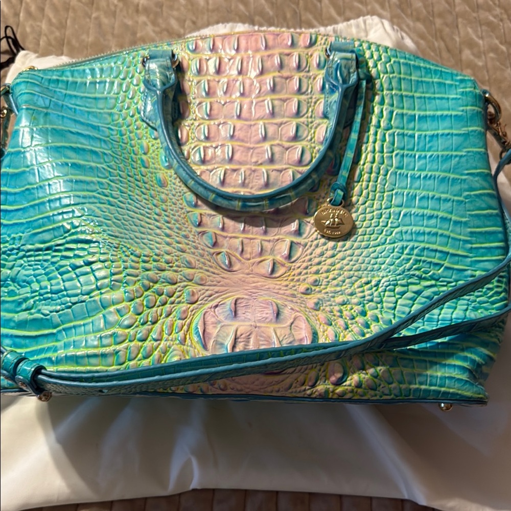 Colorful Crocodile Embossed Women's Bag